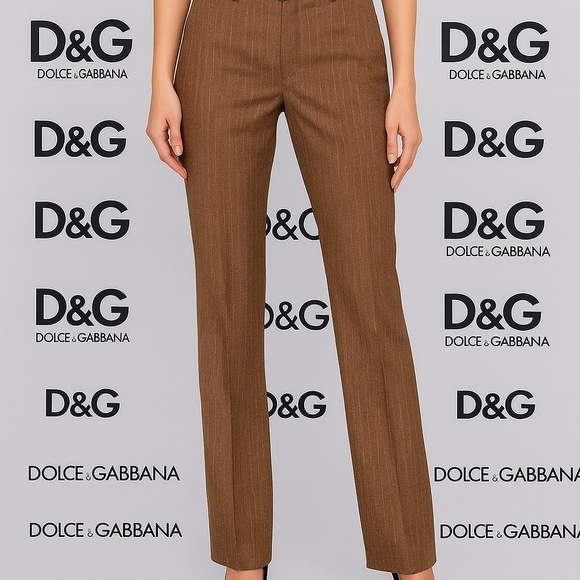 🆕🏷️  Dolce & Gabbana Beige Pin Stripe Pants  Made in Italy 🇮🇹  83% off - Picture 5 of 15